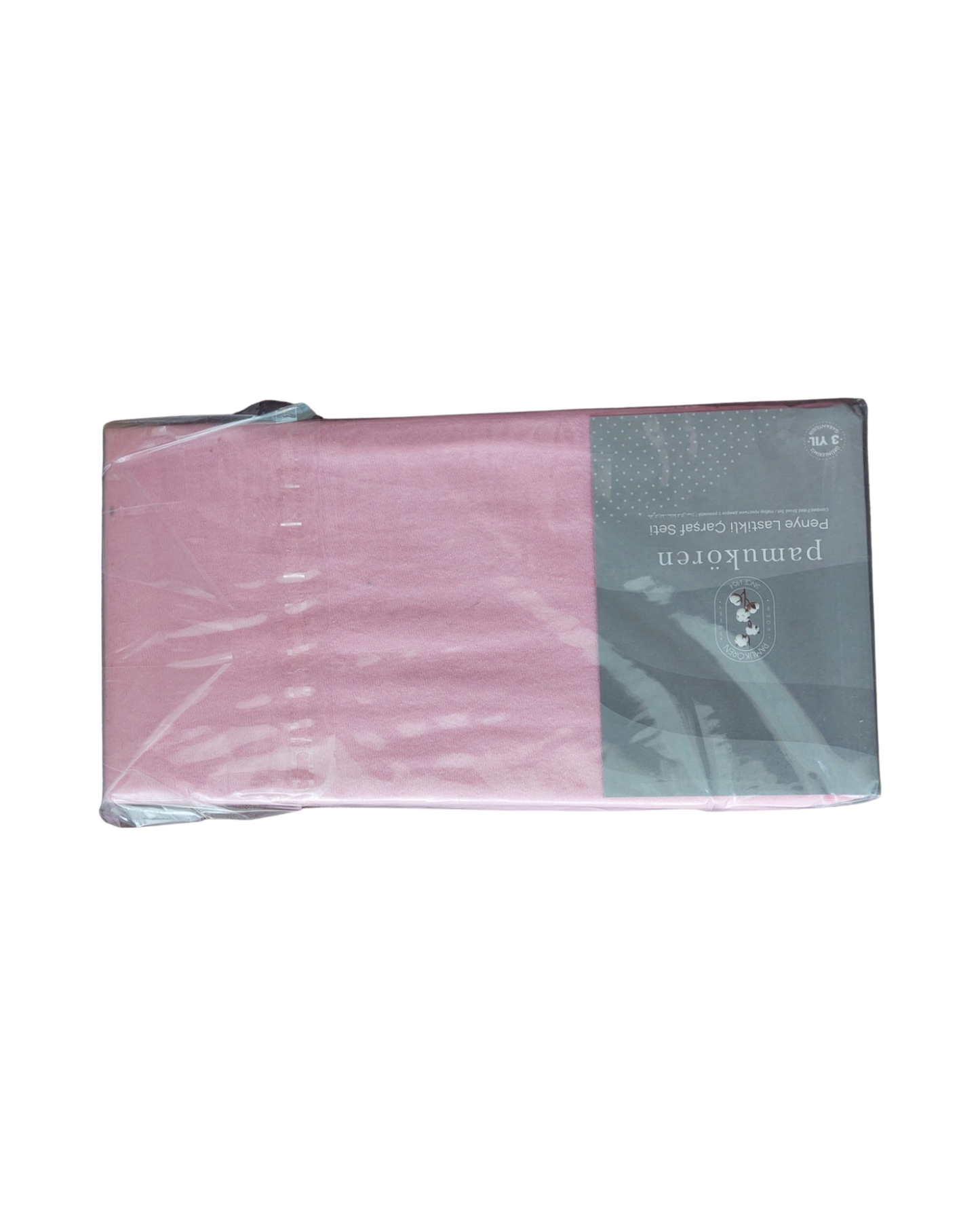 Комплект ластичен чаршаф с две калъфки за възглавници Розов