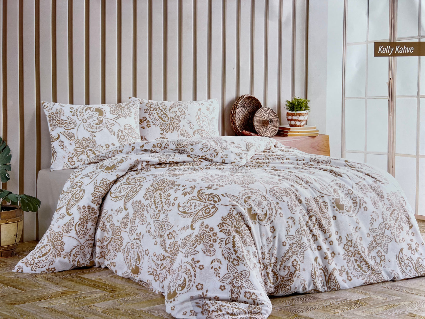 Спален комплект с чаршаф с ластик Кели Единичен