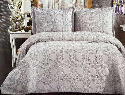Luxury embroidered cover for sofa or bed Trend Grey